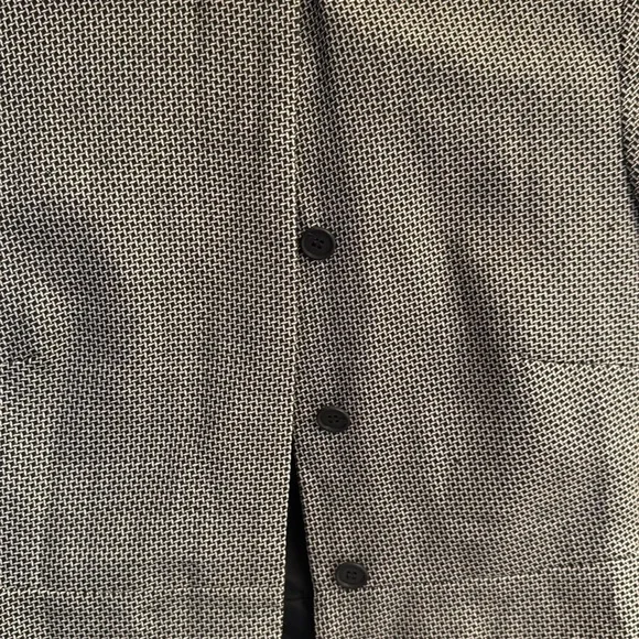 Max Mara Giochi Black White Wool Jacket Blazer Collarless - Picture 3 of 9